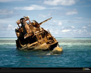shipwreck on Tubbataha